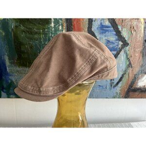 Stetson Newsboy Hat Flat Cap Fitted Mens Lightweight Tan One Sz Large XL